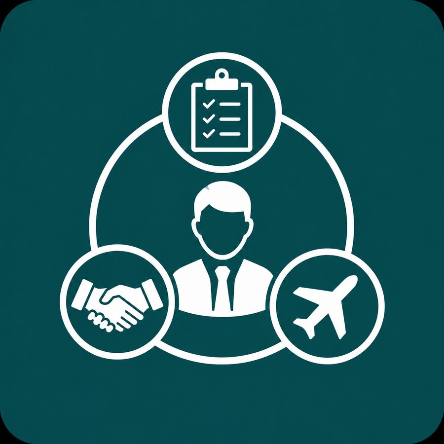 A coordinator planning and executing travel logistics