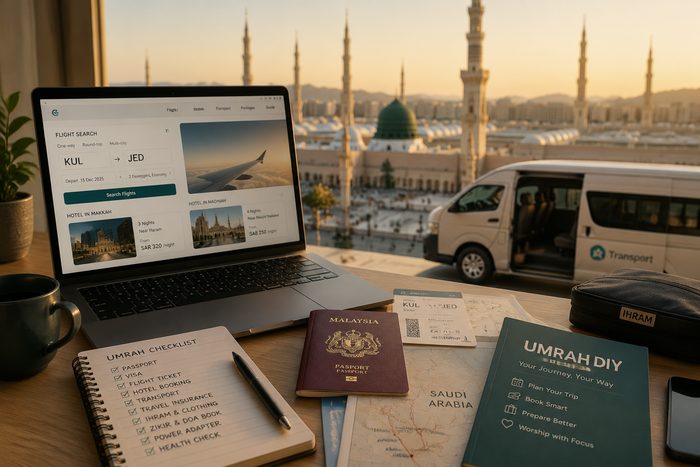 Traveller checking a printed itinerary